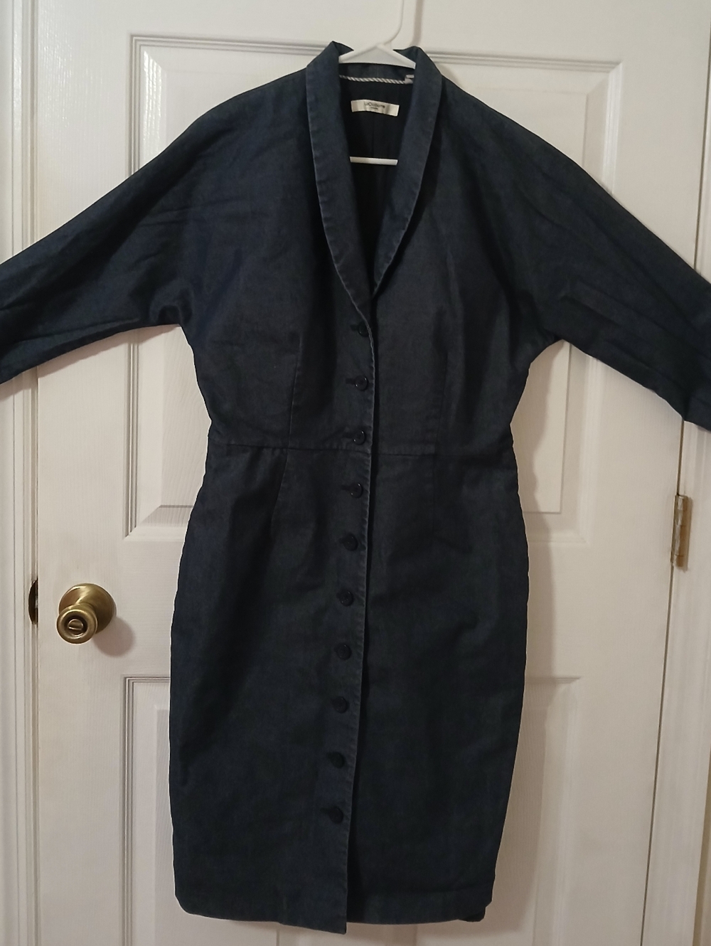 Liz Claiborne vintage 90s blue  Denim Shirt Dress  Rinse Button Front size 10
